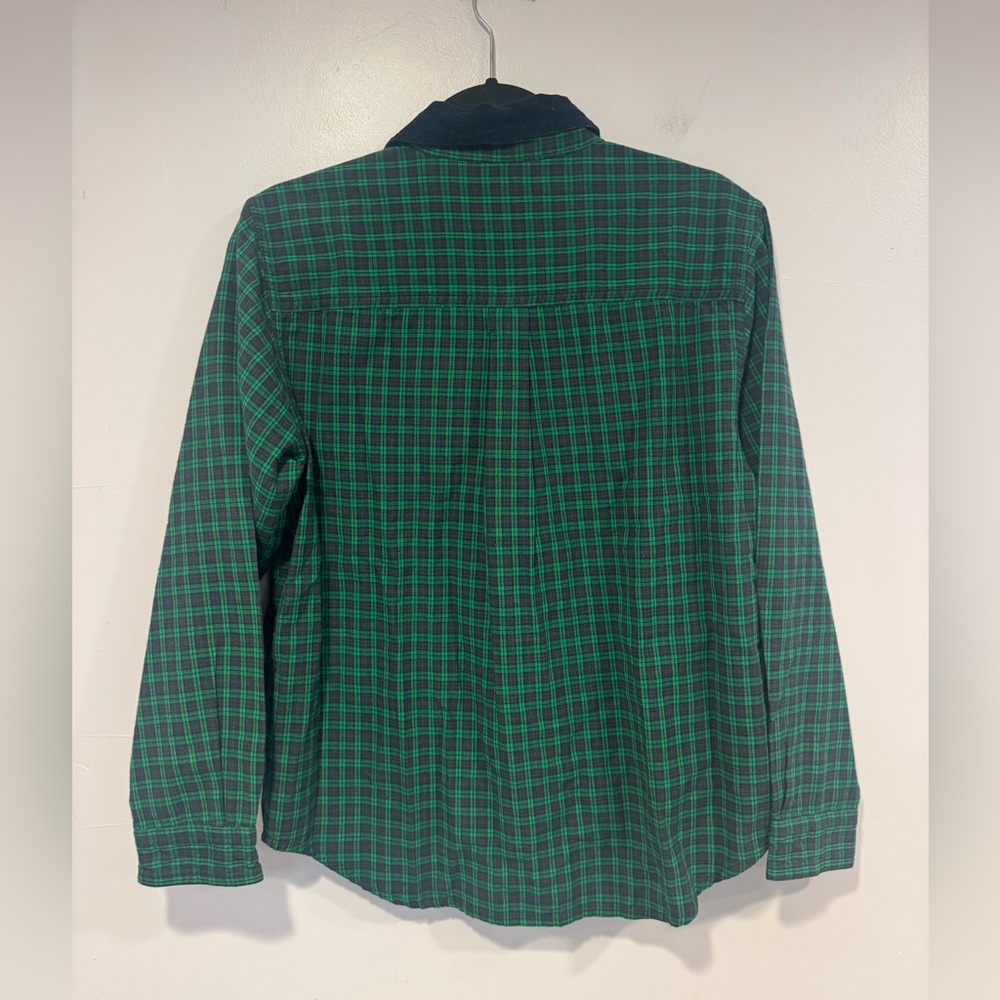 Vintage Fall Pumpkin Patch Embroidered Plaid Butt… - image 4